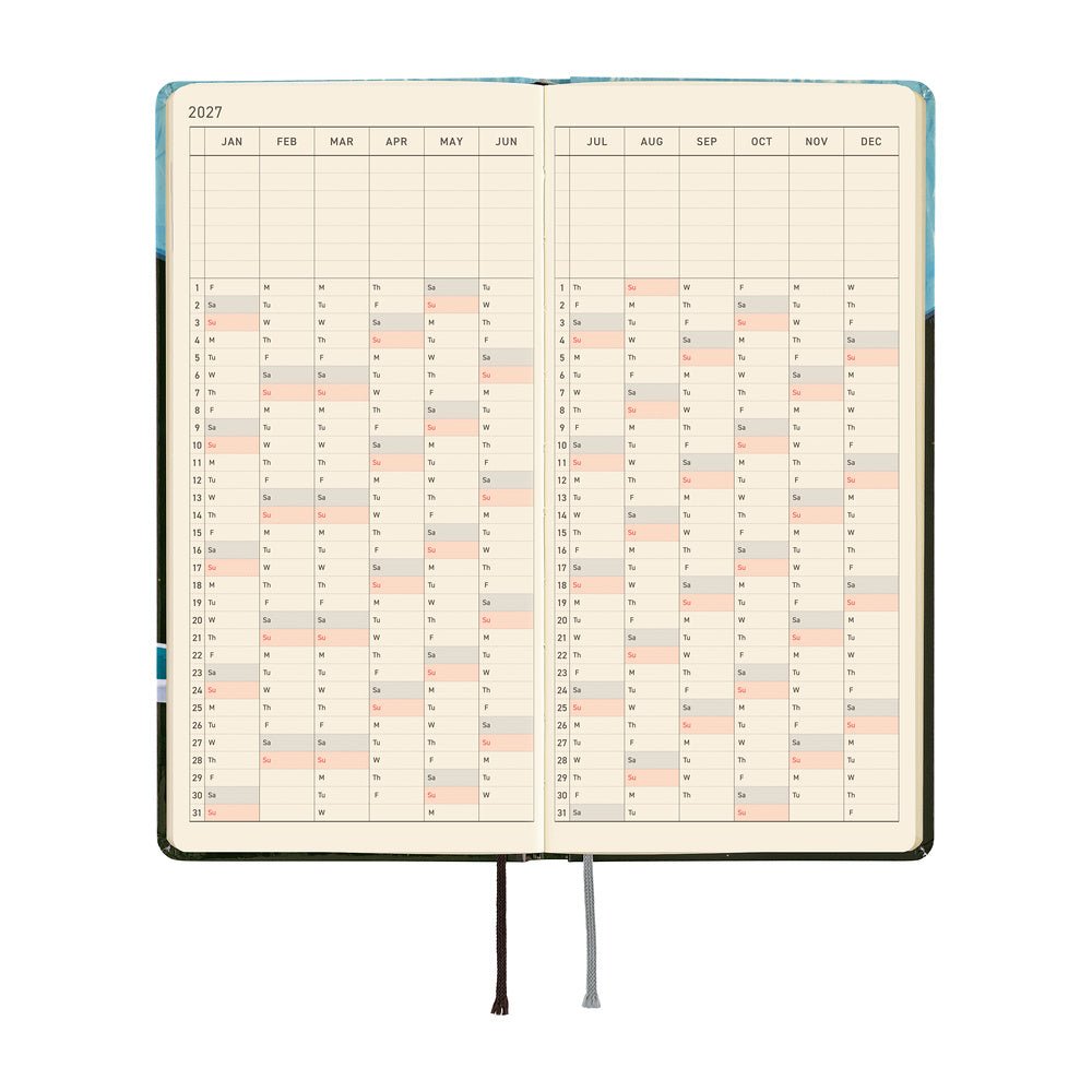 Hobonichi Techo Weeks 2027 - Hiroko Kubota: Meteor Shower in the Light Blue Forest
