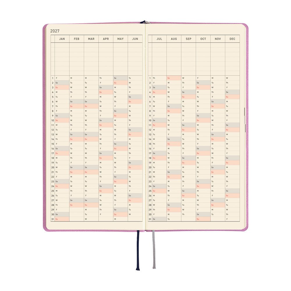 Hobonichi Techo Weeks 2027 - Smooth: Lavender Milk