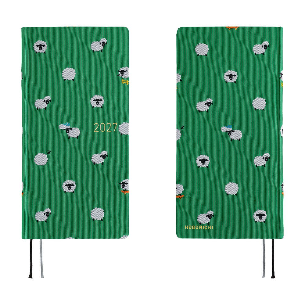 Hobonichi Techo Weeks Mega 2027 - Bow & Tie: Sheep Sheep Sheep