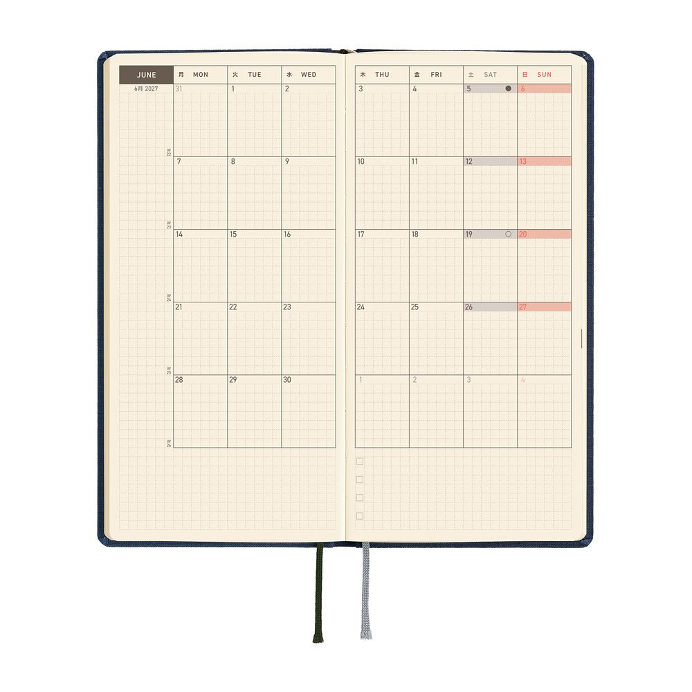 Hobonichi Techo Weeks Mega 2027 - Colors: Midnight Blue