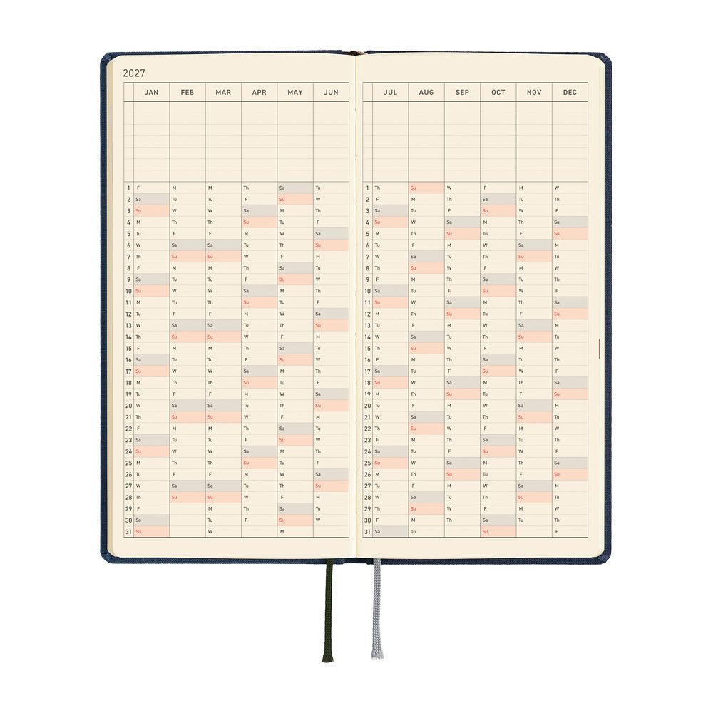 Hobonichi Techo Weeks Mega 2027 - Colors: Midnight Blue