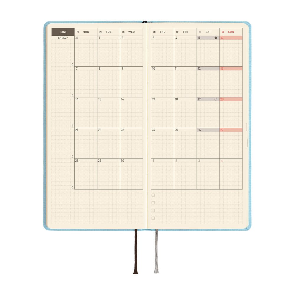 Hobonichi Techo Weeks Mega 2027 - Colors: Sea Glass