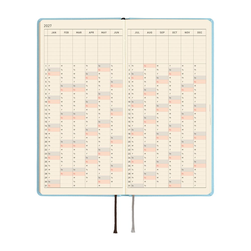 Hobonichi Techo Weeks Mega 2027 - Colors: Sea Glass