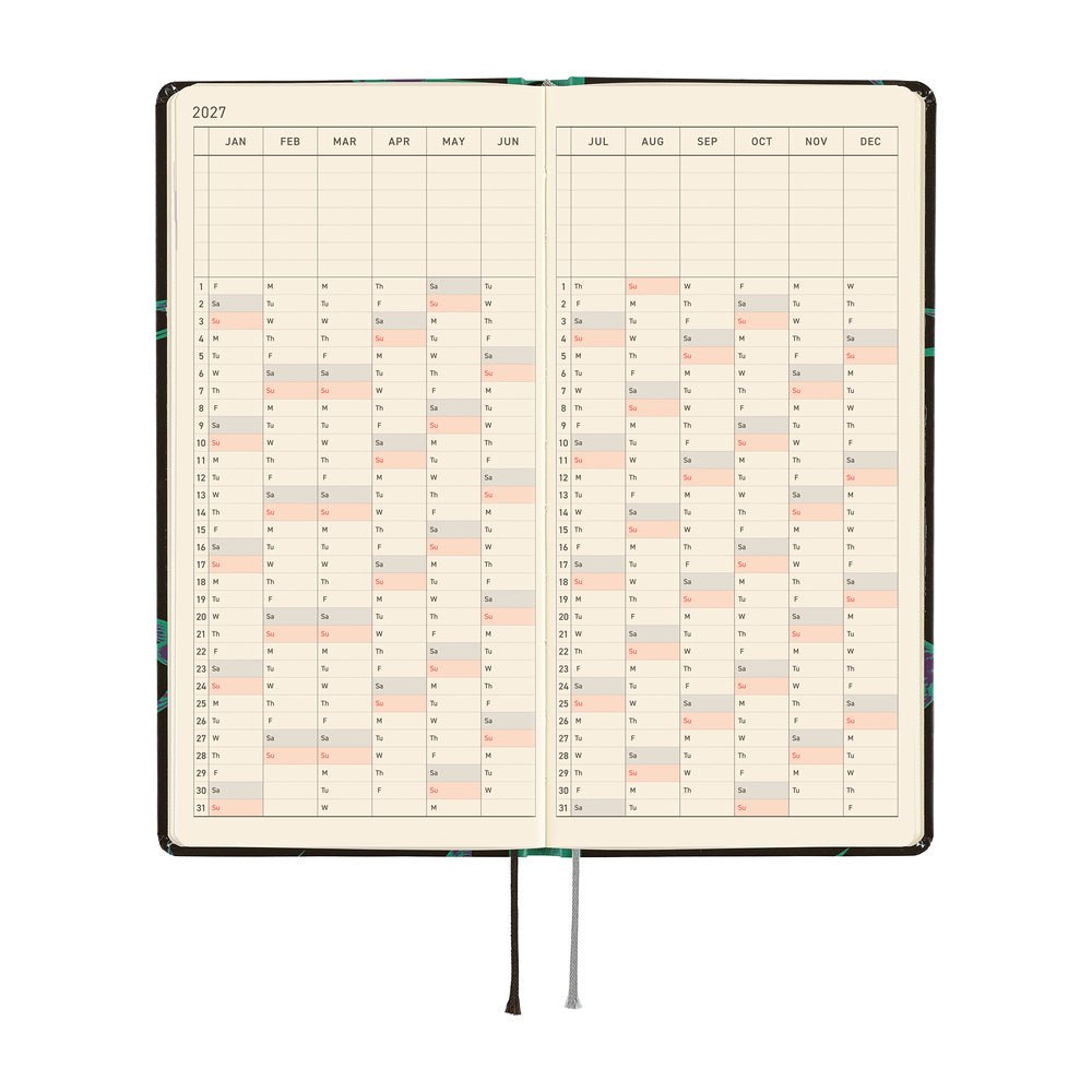 Hobonichi Techo Weeks 2027 - Natal Design: Lucky Swallow