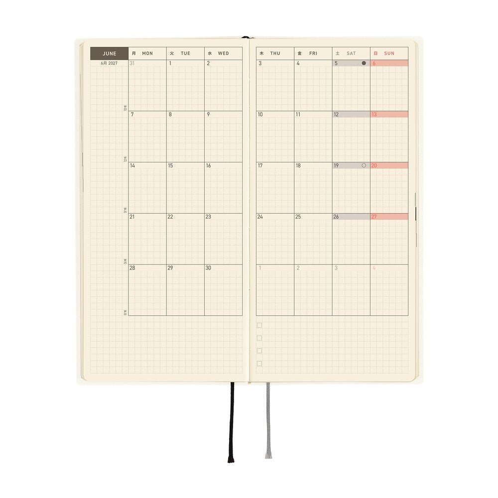 Hobonichi Techo Weeks 2027 - White Line: Ivory