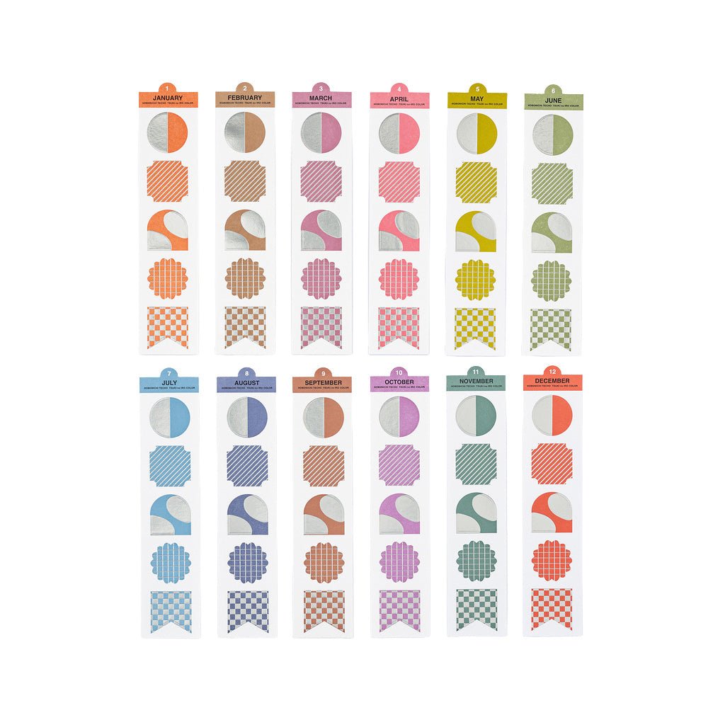 TSUKI no IRO: Bookmark-Style Foil-Pressed Stickers