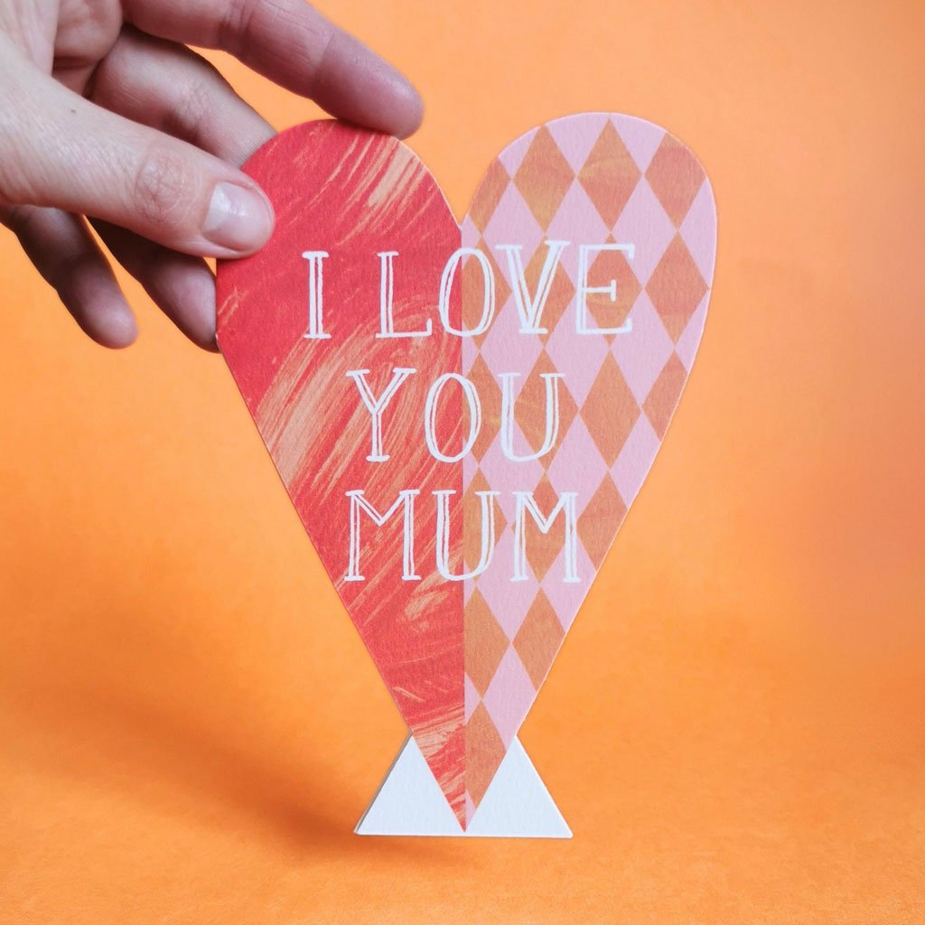 I Love You Mum Heart Card