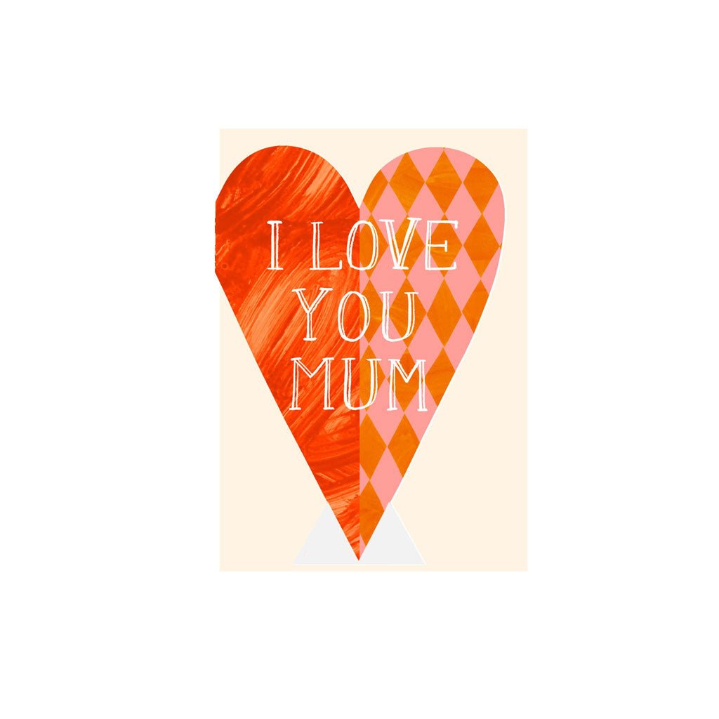 I Love You Mum Heart Card