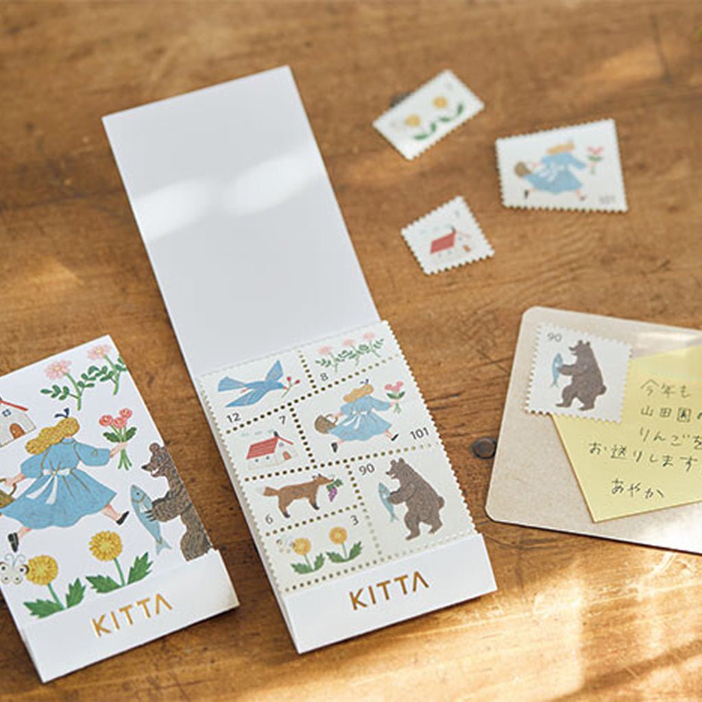 KITTA Stamp-Style Washi Stickers - Forest Morning