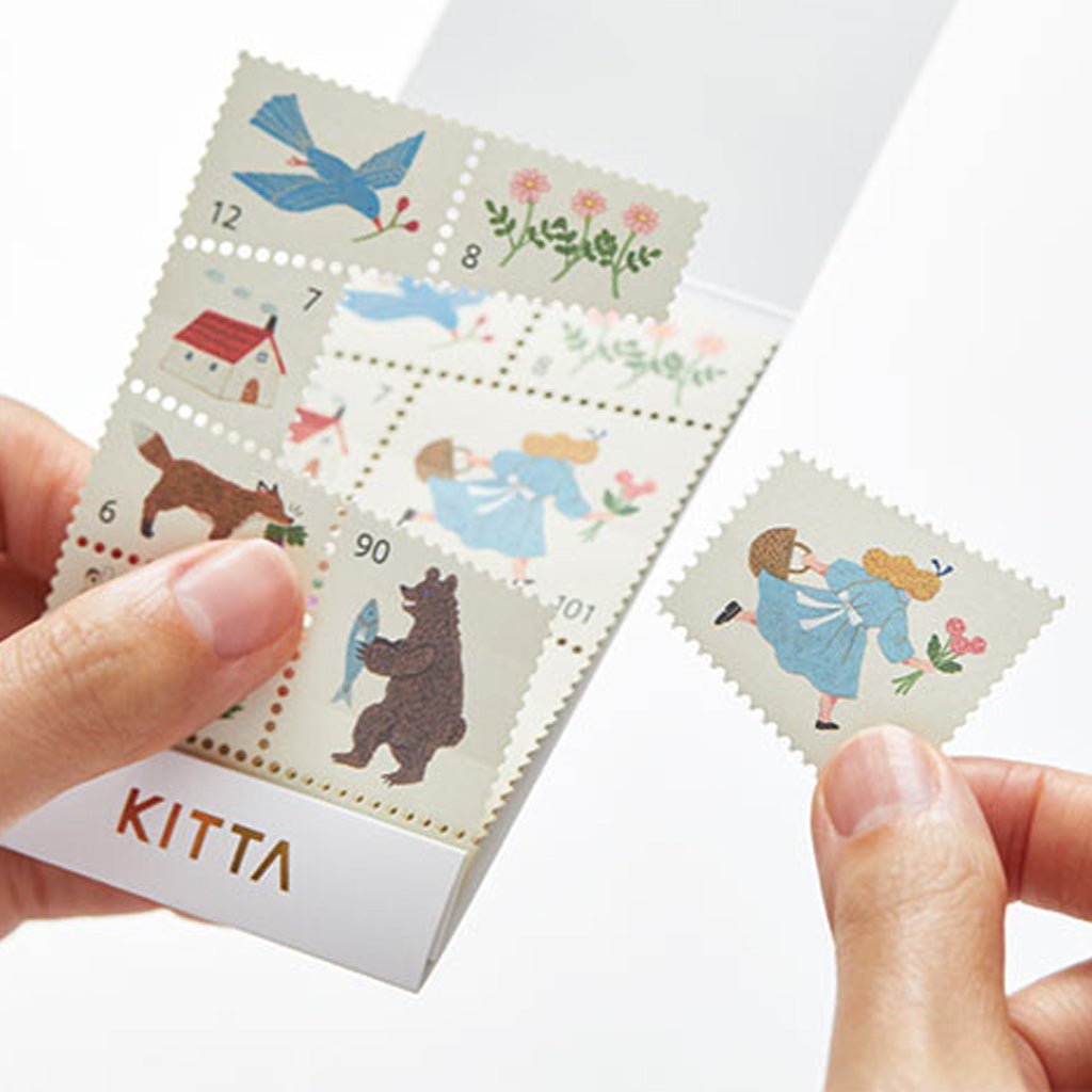KITTA Stamp-Style Washi Stickers - Forest Morning