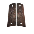 Compatible with Colt 1911 Grips Full Size Textured Wood Grips 1911 Walnut Wood Gun Grip