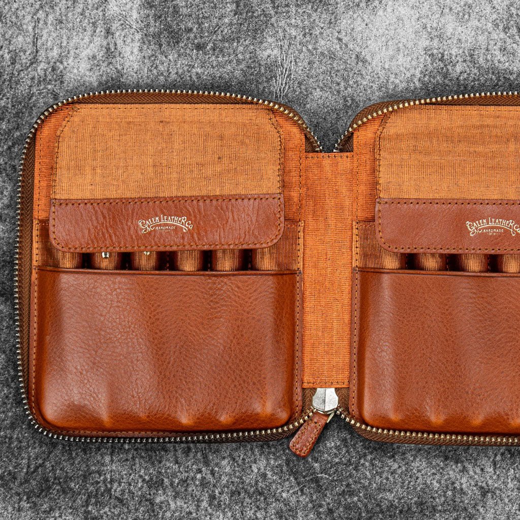 Legacy Leather Zip Pen Case for 12 Pens
