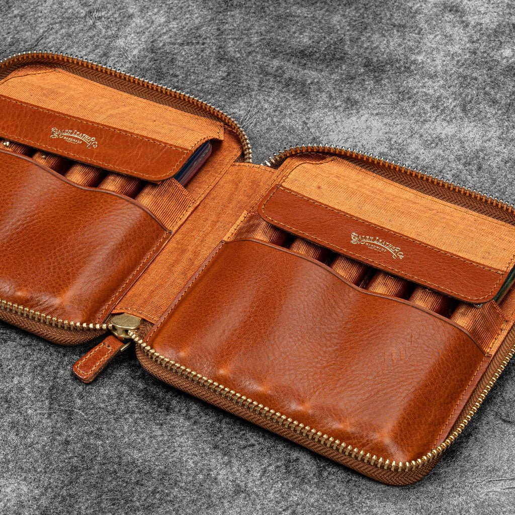 Legacy Leather Zip Pen Case for 12 Pens