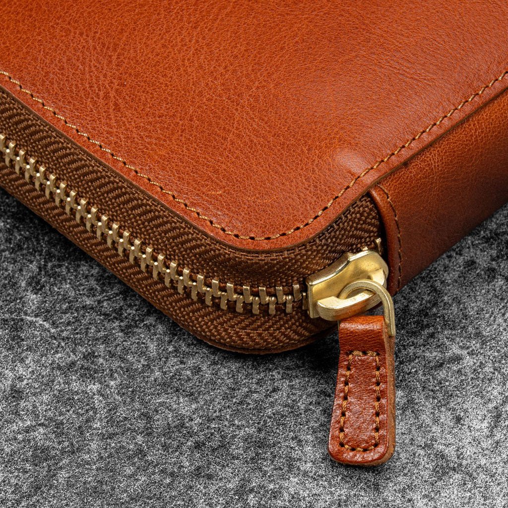 Legacy Leather Zip Pen Case for 6 Pens