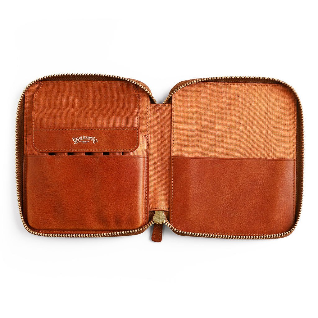 Legacy Leather Zip Pen Case for 6 Pens