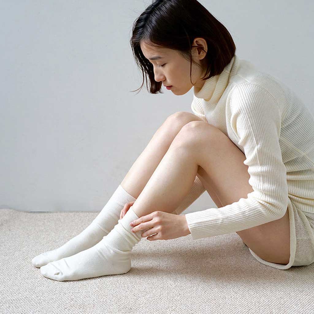 Merino Wool Ribbed Socks