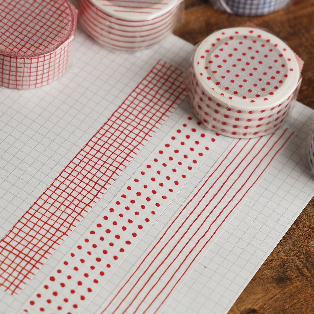 Mitsou Washi Tape - Stripe / Red