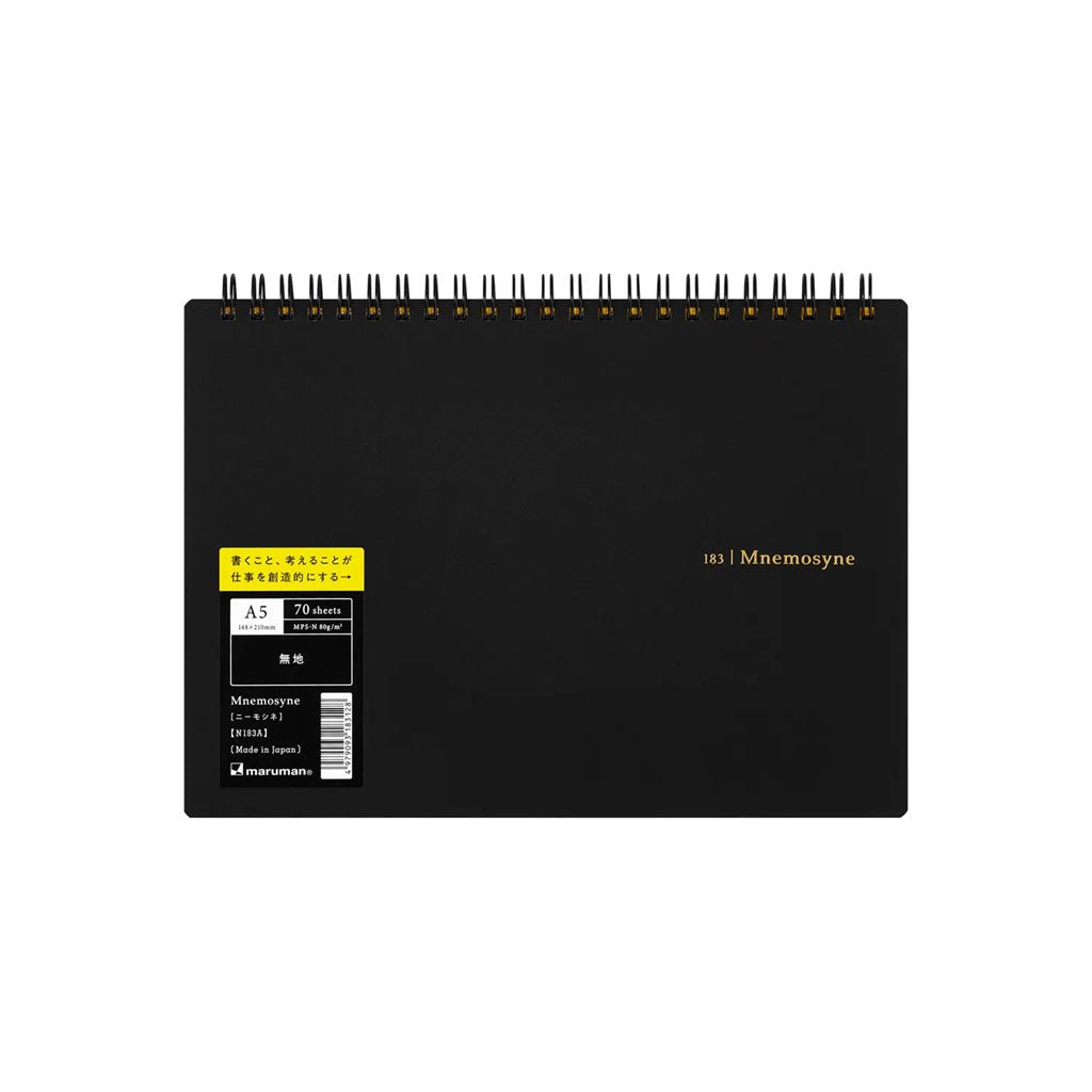 Mnemosyne N183 Notebook - A5, Blank, Horizontal Format