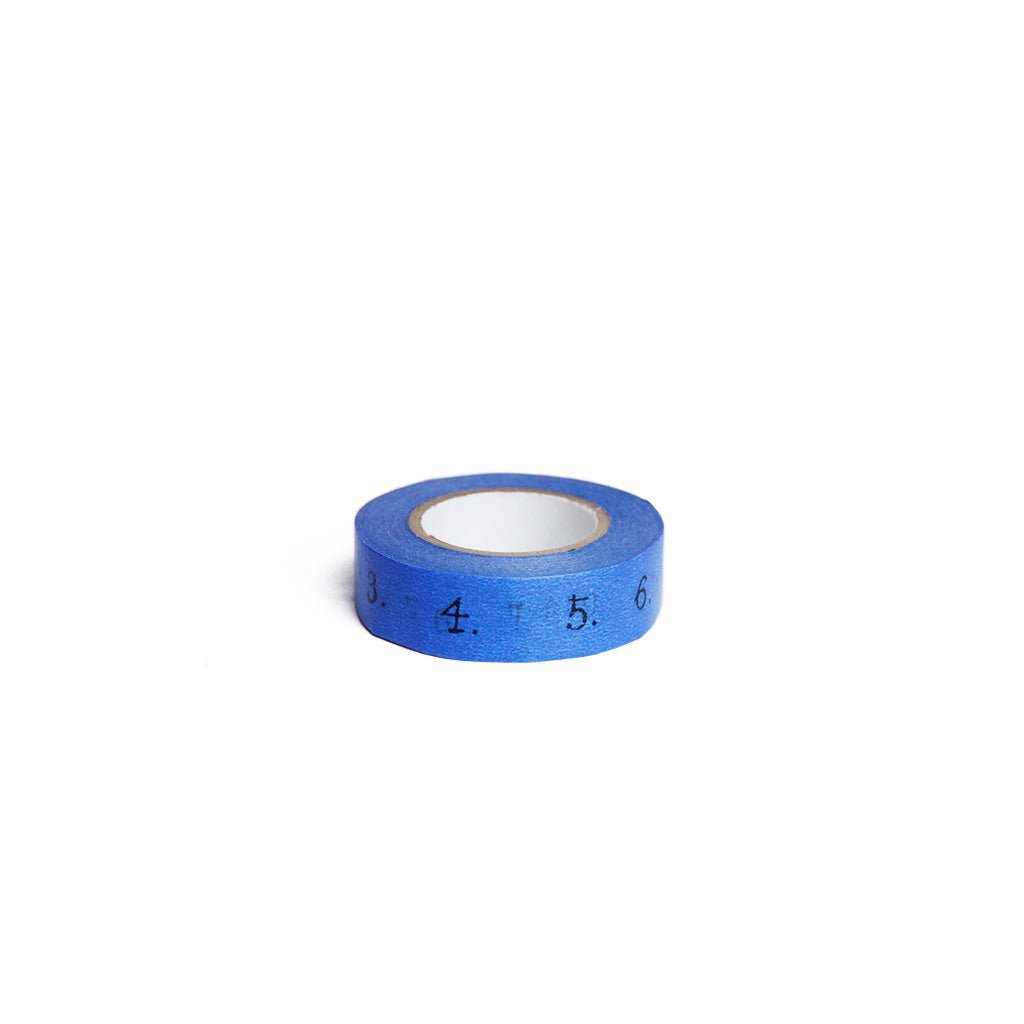 Number Washi Tape - Blue