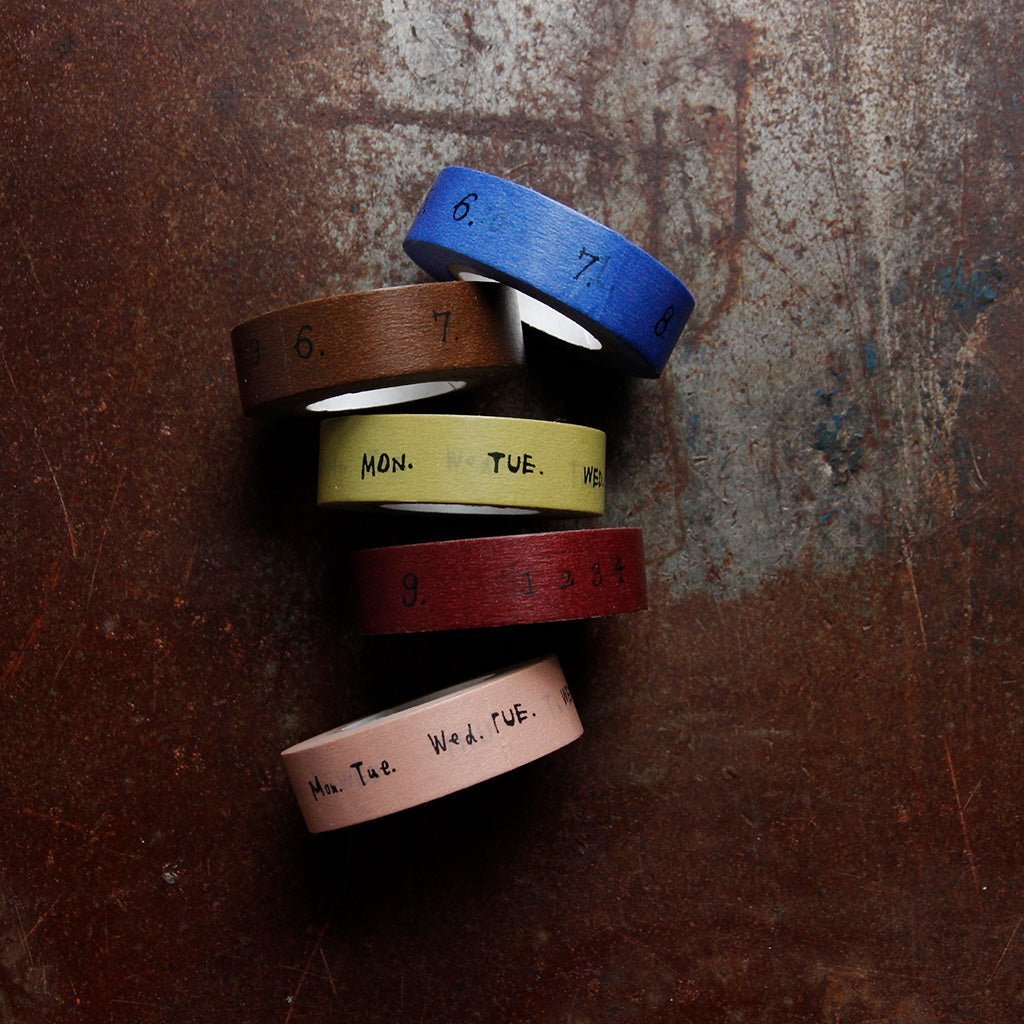 Number Washi Tape - Blue