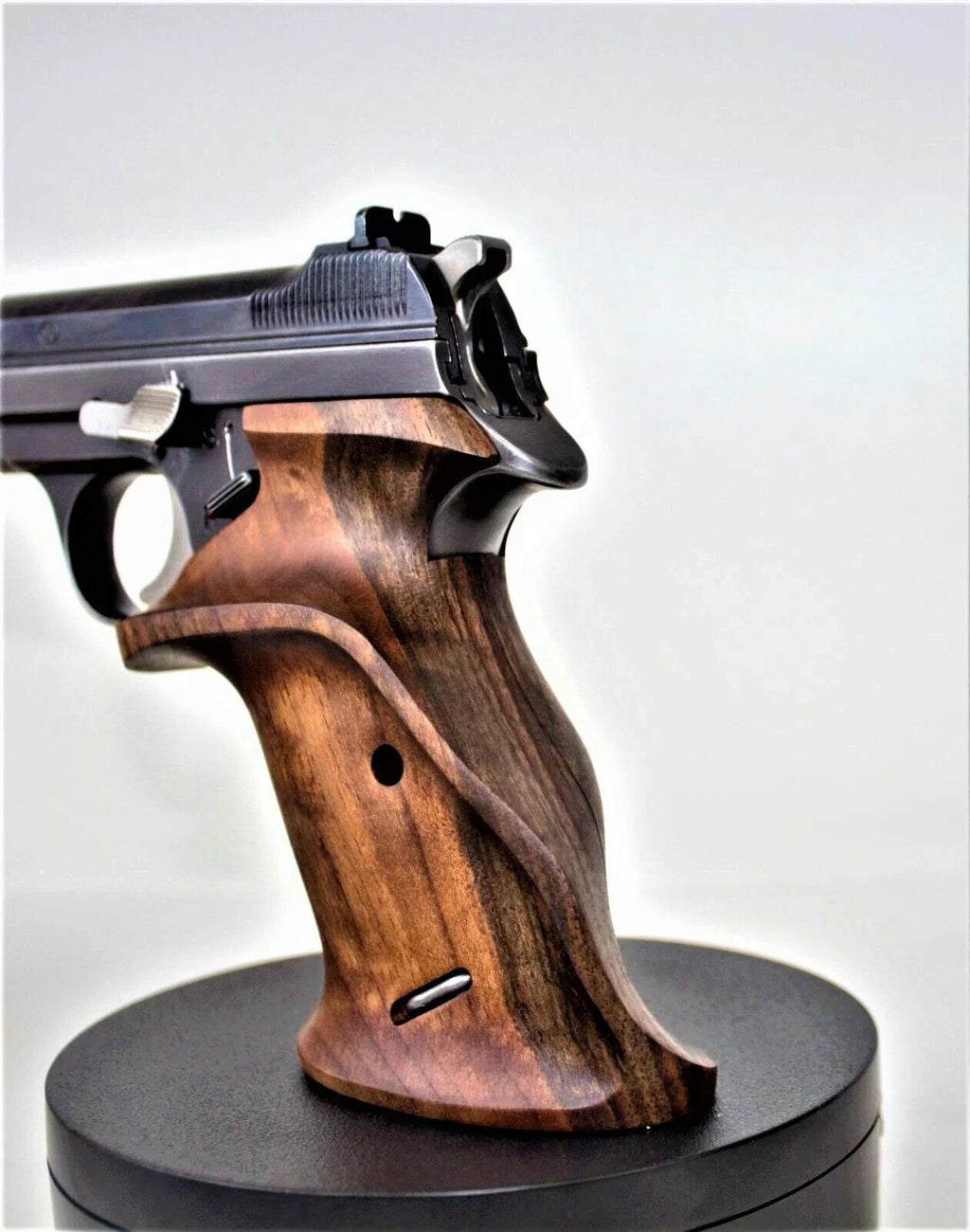 Compatible with SIG P210 Target | Professional Walnut Wood Grips (Swiss-Made)
