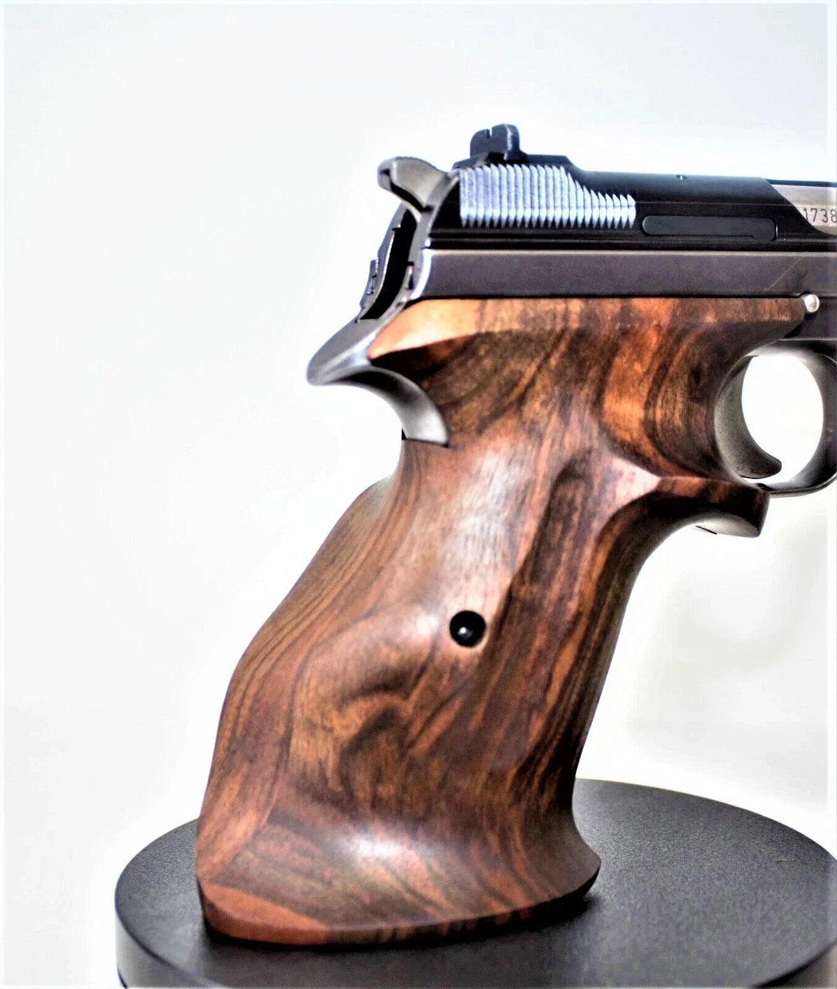 Compatible with SIG P210 Target | Professional Walnut Wood Grips (Swiss-Made)