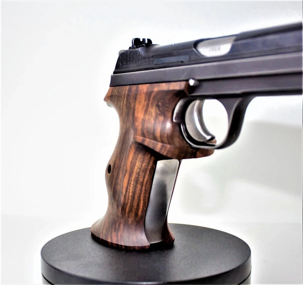 Compatible with SIG P210 Target | Professional Walnut Wood Grips (Swiss-Made)