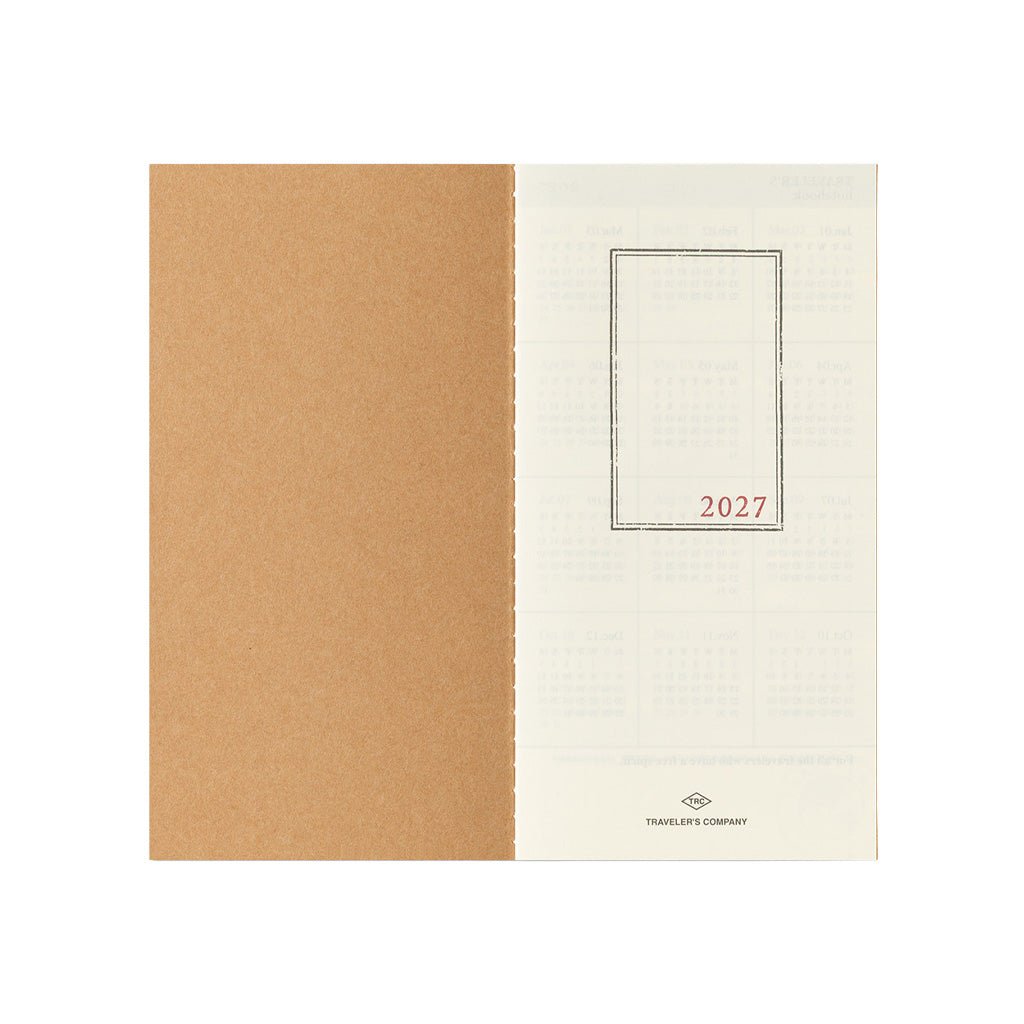 Traveler's Notebook Refill 2027 Monthly Diary