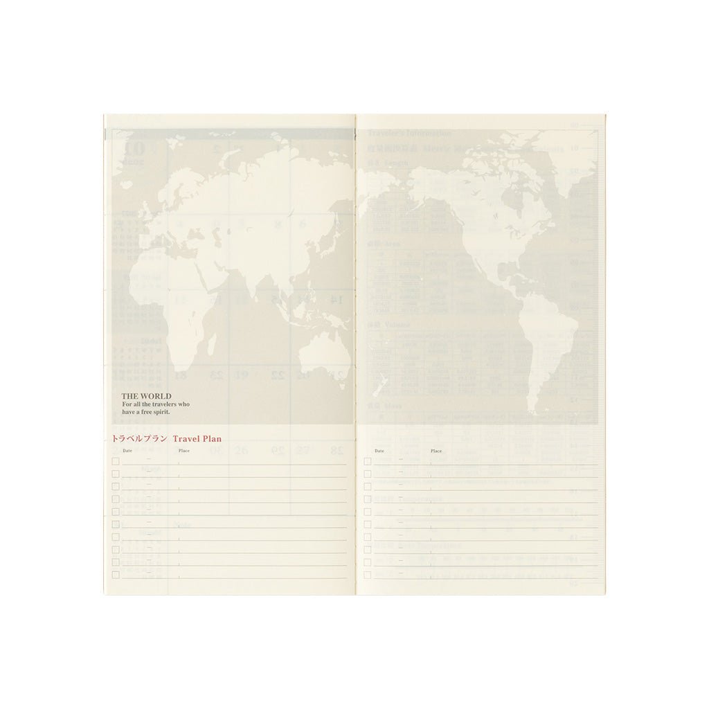 Traveler's Notebook Refill 2027 Monthly Diary