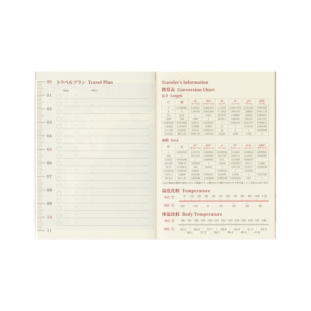 Traveler's Passport Notebook Refill 2027 Monthly Diary