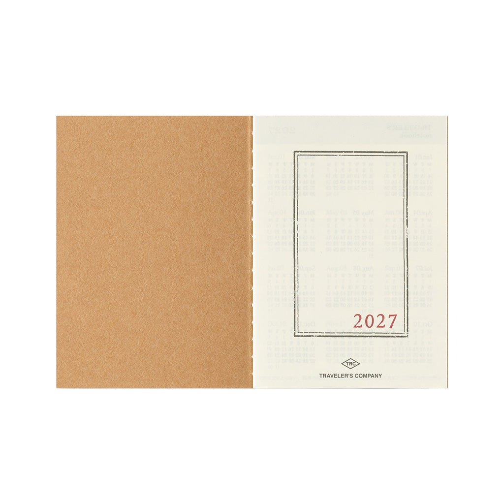 Traveler's Passport Notebook Refill 2027 Monthly Diary