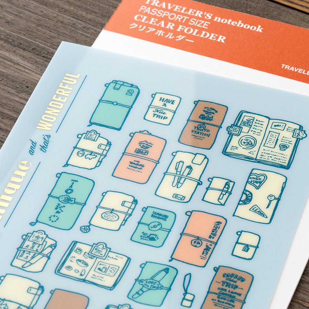 Traveler's Passport Notebook Clear Folder for 2027 Diary