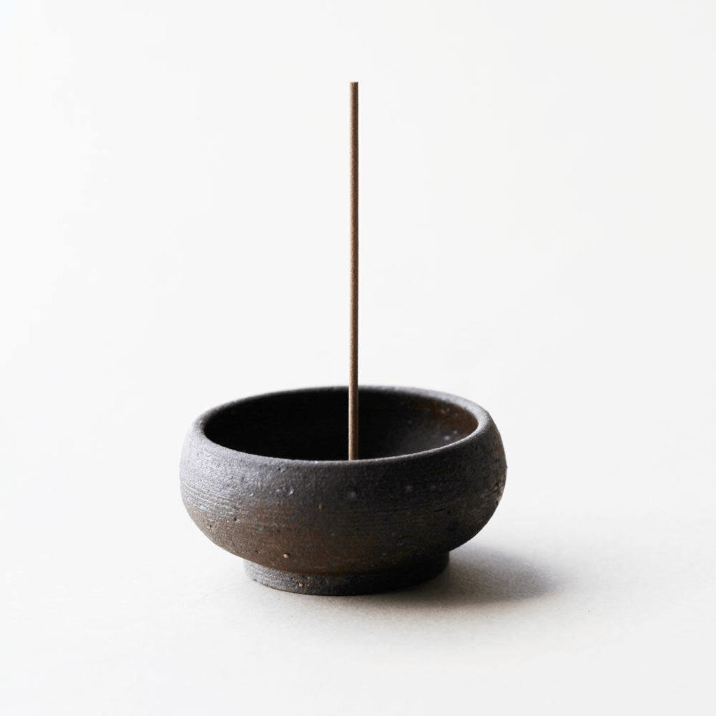 Wabi-Sabi Bowl with Brass Dome Incense Holder