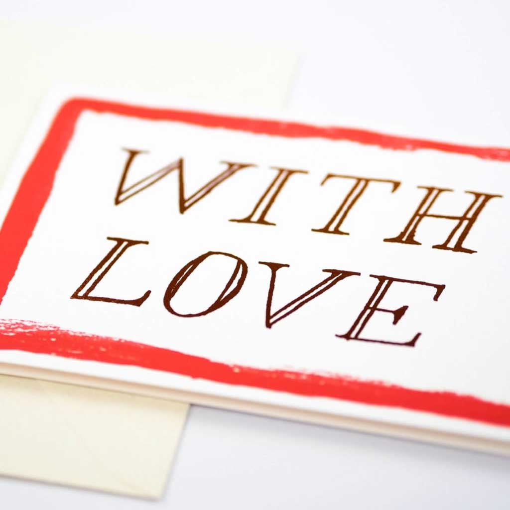With Love Foiled Card